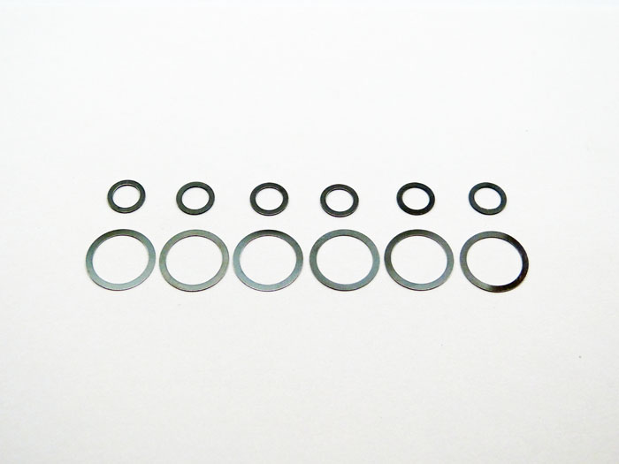 METRIC SHIM KIT 6 each of 5mm and 10mm Custom Works RC